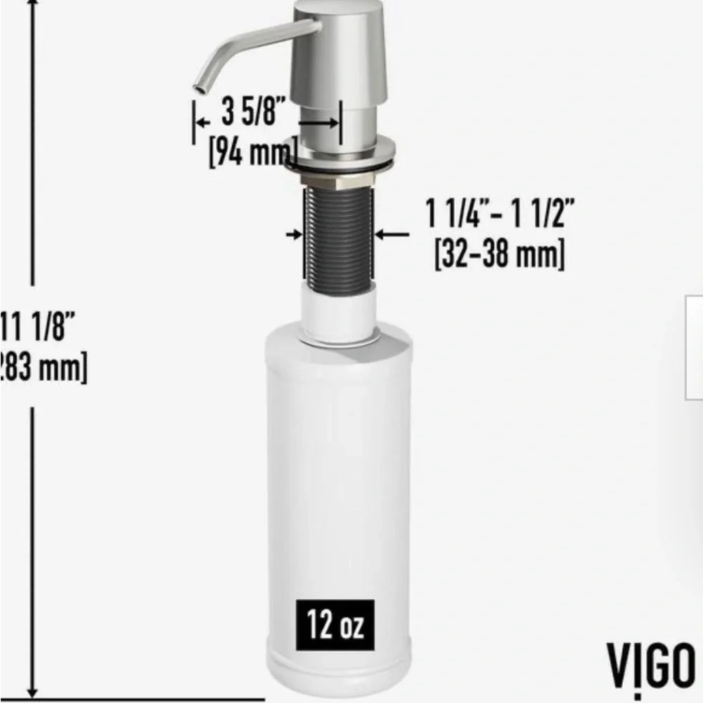 VIGO Stainless Steel Soap Dispenser VGSD001ST EUC - Picture 2 of 6